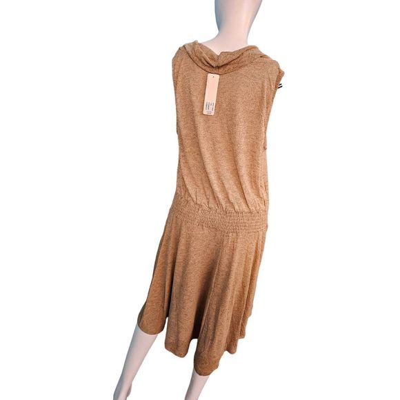 Soft Surroundings NEW TAGS Tan Kerry Cowel Neck Dress Large - Picture 8 of 12